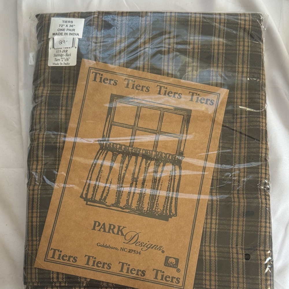 Park Designs Plaid Window Tiers 72x36